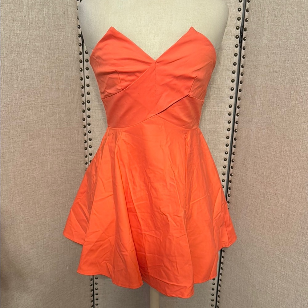 DO+BE Strapless Orange Dress